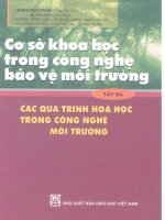 Cơ sở khoa học trong công nghệ bảo vệ môi trường - Tập 3: Các quá trình hóa học trong công nghệ môi trường (Phần 1)