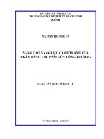 (LUẬN văn THẠC sĩ) nâng cao năng lực cạnh tranh của ngân hàng thương mại cổ phần sài gòn công thương , luận văn thạc sĩ 