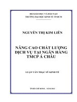 (LUẬN văn THẠC sĩ) nâng cao chất lượng dịch vụ tại ngân hàng TMCP á châu , luận văn thạc sĩ 