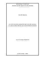 (LUẬN văn THẠC sĩ) các yếu tố cơ bản ảnh hưởng đến chi tiêu giáo dục của hộ gia đình trên địa bàn thành phố hồ chí minh 