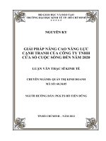 (LUẬN văn THẠC sĩ) giải pháp nâng cao năng lực cạnh tranh của công ty TNHH cửa sổ cuộc sống đến năm 2020 , luận văn thạc sĩ 