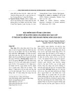 Đặc điểm dịch tễ học lâm sàng và một số nguyên nhân của bệnh mày đay cấp ở trẻ em tại Bệnh viện Trẻ em Hải Phòng năm 2020-2021