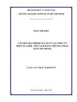 (LUẬN văn THẠC sĩ) cải tiến quy trình sản xuất tại công ty điện tử jabil việt nam bằng phương pháp lean six sigma 