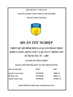 Thiết kế mô hình phân loại sản phẩm theo khối lượng, đóng gói và quản lý thông tin sử dụng plc s7   1200