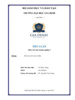 TIỂU LUẬN Môn Kế toán doanh nghiệp 2 đề tài Kế toán vốn chủ sở hữu