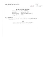 Đề thi kết thúc môn học học kì 2 môn Công cuộc đổi mới ở Việt Nam năm 2020-2021 có đáp án - Trường ĐH Đồng Tháp