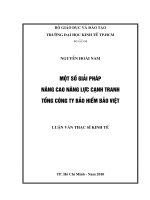 (LUẬN văn THẠC sĩ) một số giải pháp nâng cao năng lực cạnh tranh tổng công ty bảo hiểm bảo việt 