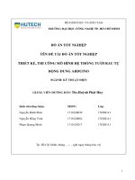 Thiết kế, thi công mô hình hệ thống tưới rau tự động dùng arduino