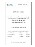 Thiết kế thi công mô hình hộp số tự động phục vụ giảng dạy học phần kết cấu ô tô tại đại học Hutech (phần thi công thiết kế)