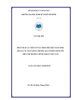 (LUẬN văn THẠC sĩ) phân tích các nhân tố tác động đến khả năng sinh lời tại các ngân hàng thương mại cổ phần niêm yết trên thị trường chứng khoán việt nam 