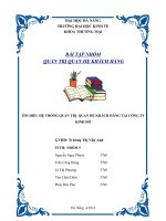BÀI tập NHÓM QUẢN TRỊ QUAN hệ KHÁCH HÀNG đề tài tìm HIỂU hệ THỐNG QUẢN TRỊ QUAN hệ KHÁCH HÀNG tại CÔNG TY KINH đô 