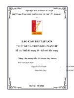 BÁO cáo bài tập lớn THIẾT kế và TRIỂN KHAI MẠNG IP đề tài thiết kế mạng IP – kết nối liên mạng 