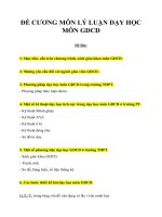 Đề cương Môn Lý luận dạy học GDCD