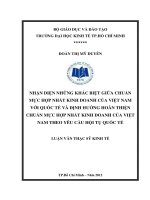 (LUẬN văn THẠC sĩ) nhận diện những khác biệt giữa chuẩn mực hợp nhất kinh doanh của việt nam với quốc tế và định hướng hoàn thiện chuẩn mực hợp nhất kinh doanh của việt nam 
