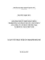 Giải pháp hoàn thiện hoạt động marketing sản phẩm trà sữa TocoToco của công ty cổ phần thương mại và dịch vụ Taco Việt Nam