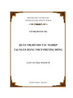 (LUẬN văn THẠC sĩ) quản trị rủi ro tác nghiệp tại ngân hàng thương mại cổ phần phương đông 