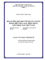 (LUẬN văn THẠC sĩ) đo lường rủi ro vỡ nợ của ngân hàng bên mua sau hợp nhất, sáp nhập tại việt nam 