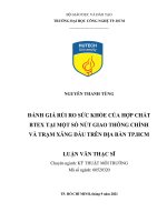 Đánh giá rủi ro sức khỏe của hợp chất BTEX tại một số nút giao thông chính và trạm xăng dầu trên địa bàn TP HCM