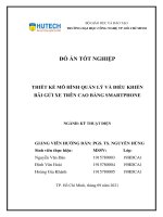 Thiết kế mô hình quản lý và điều khiển bãi gửi xe trên cao bằng smartphone