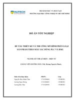 Thiết kế và thi công mô hình băng tải phân loại sản phẩm theo màu sắc dùng PLC và giao diện HMI