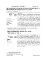 Các yếu tố ảnh hưởng đến sự thao túng báo cáo tài chính đối với các doanh nghiệp niêm yết tại sở giao dịch chứng khoán Hà Nội