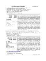 Đánh giá nhận thức của người dân phường Hoàng Văn Thụ, thành phố Thái Nguyên về phân loại rác thải sinh hoạt tại nguồn