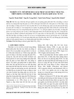 Nghiên cứu mô hình hoá giải pháp giảm phát thải NOx trên động cơ diesel thế hệ cũ bằng khí giàu ni tơ