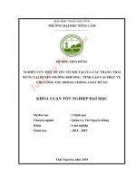 Khóa luận tốt nghiệp đại học  nghiên cứu một số yếu tố nội tại của các trạng thái rừng tại huyện mường khương, tỉnh lào cai phục vụ cho công tác phòng cháy chữa cháy rừng