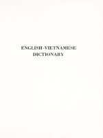 Vietnamese English and English Vietnamese Dictionary: Phần 2