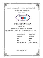 Báo cáo chuyên đề Quản lý điều hành Xưởng sản xuất Công ty CP may Hưng Long