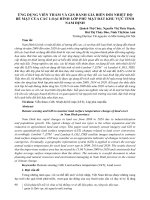 Ứng dụng viễn thám và GIS đánh giá biến đổi nhiệt độ bề mặt của các loại hình lớp phủ mặt đất khu vực tỉnh Nam Định