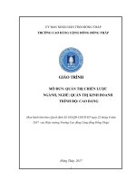 Giáo trình Quản trị chiến lược (Nghề: Quản trị kinh doanh - Cao đẳng): Phần 1 - Trường CĐ Cộng đồng Đồng Tháp