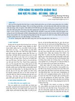 Tiềm năng tài nguyên quặng talc khu vực Pá Lông - Bó Xinh, Sơn La