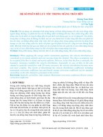 Hệ số phân bố lưu tốc trong máng tràn bên