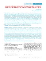 Đánh giá giải pháp giảm thiểu tác hại của thiên tai đối với sản xuất nông nghiệp và hạ tầng cơ sở ở khu vực miền Trung