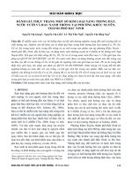 Đánh giá thực trạng một số kim loại nặng trong đất, nước tưới và rau xanh trồng tại phường Khúc Xuyên, thành phố Bắc Ninh