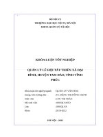 Quản lý lễ hội tây thiên tại xã đại đình,huyện tam đảo, tỉnh vĩnh phúc 