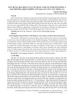 Xây dựng bản đồ lũ lụt sử dụng ảnh vệ tinh Sentinel-1 SAR trường hợp nghiên cứu hạ lưu lưu vực Sông Cả