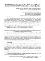 Phân tích nguy cơ xảy ra tai biến trượt lở tại khu vực huyện Vị Xuyên và Tp. Hà Giang, tỉnh Hà Giang sử dụng phương pháp hệ số tin cậy và mô hình thống kê Bayes