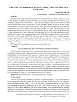 Nhân tố tác động đến hành vi bảo vệ môi trường của sinh viên