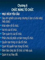 QUẢN TRỊ HỌC Chương 6 CHỨC NĂNG TỔ CHỨC