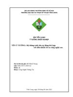 Hệ thống tưới tiêu tự động kết hợp  với điều khiển từ xa công nghệ cao