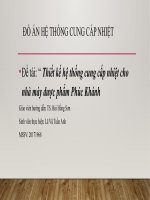ĐỒ ÁN HỆ THỐNG CUNG CẤP NHIỆT  Đề tài Thiết kế hệ thống cung cấp nhiệt cho nhà máy dược phẩm Phúc Khánh