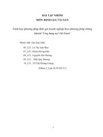 Trình bày phương pháp định giá doanh nghiệp theo phương pháp chứng khoán ứng dụng tại việt nam 