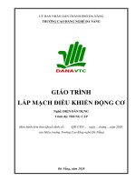 Giáo trình Lắp mạch điều khiển động cơ (Nghề: Điện dân dụng - Cao đẳng): Phần 1 - Trường CĐ nghề Đà Nẵng