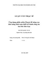 Ứng dụng phần mềm fluent để nâng cao khả năng tính toán thiết kế bánh công tác tua bin tâm trục 