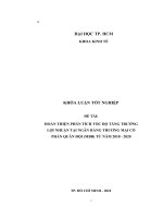 HOÀN THIỆN PHÂN TÍCH TỐC ĐỘ TĂNG TRƯỞNG LỢI NHUẬN TẠI NGÂN HÀNG THƯƠNG MẠI CỔ PHẦN QUÂN ĐỘI (MBB) TỪ NĂM 2018  2020