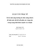 Xử lý ảnh cộng hưởng từ chức năng (fmri) để tính mức độ kết nối giữa các vùng não trong trạng thái khỏe mạnh và có bệnh 