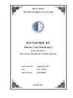 Môn học luật thương mại 2 đề số LTM2  HK 12 thực trạng quy định pháp luật về hoà giải thương mại 