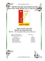 BÁO cáo bài tập lớn thiết kế xây dựng phần mềm đề tài  xây dựng phần mềm quản lý khách sạn 